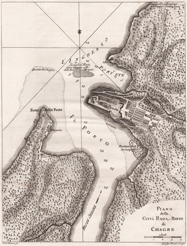Piano della Citta Rado, e Porto di Chagre [Panama] 1763